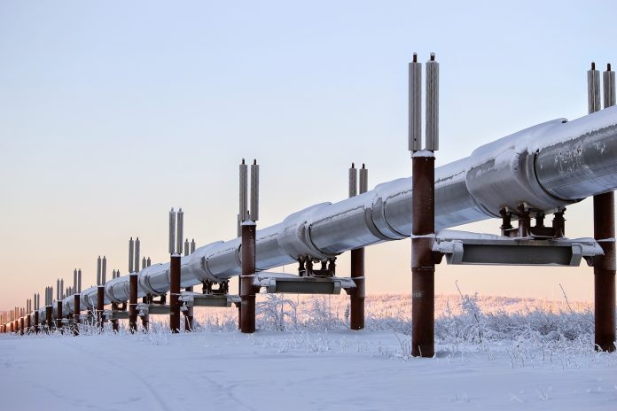 Raised oil pipeline