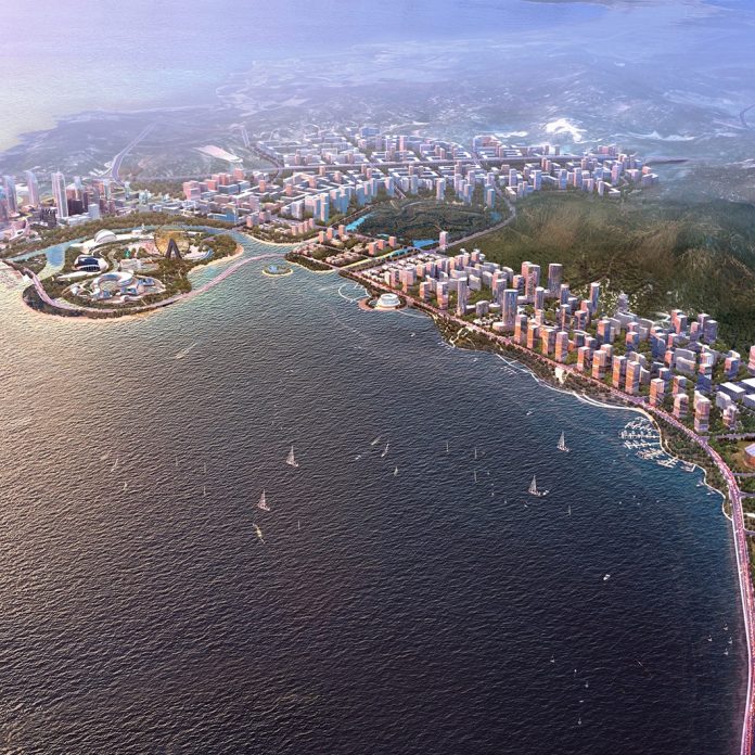 Vision of Shantou Binhai along the coast